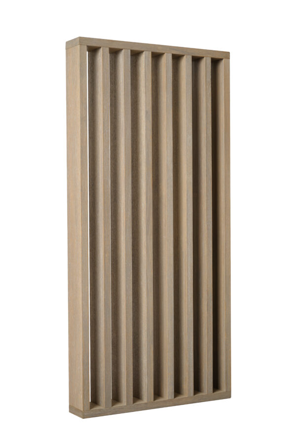 Ažūrinė sienelė iš 26 mm pločio x 100 mm gylio tašelių, su 54 mm tarpu - Image 3