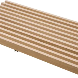Ažūrinės pakabinamos lubos iš 26 mm pločio x 60 mm gylio tašelių, su 34 mm tarpu