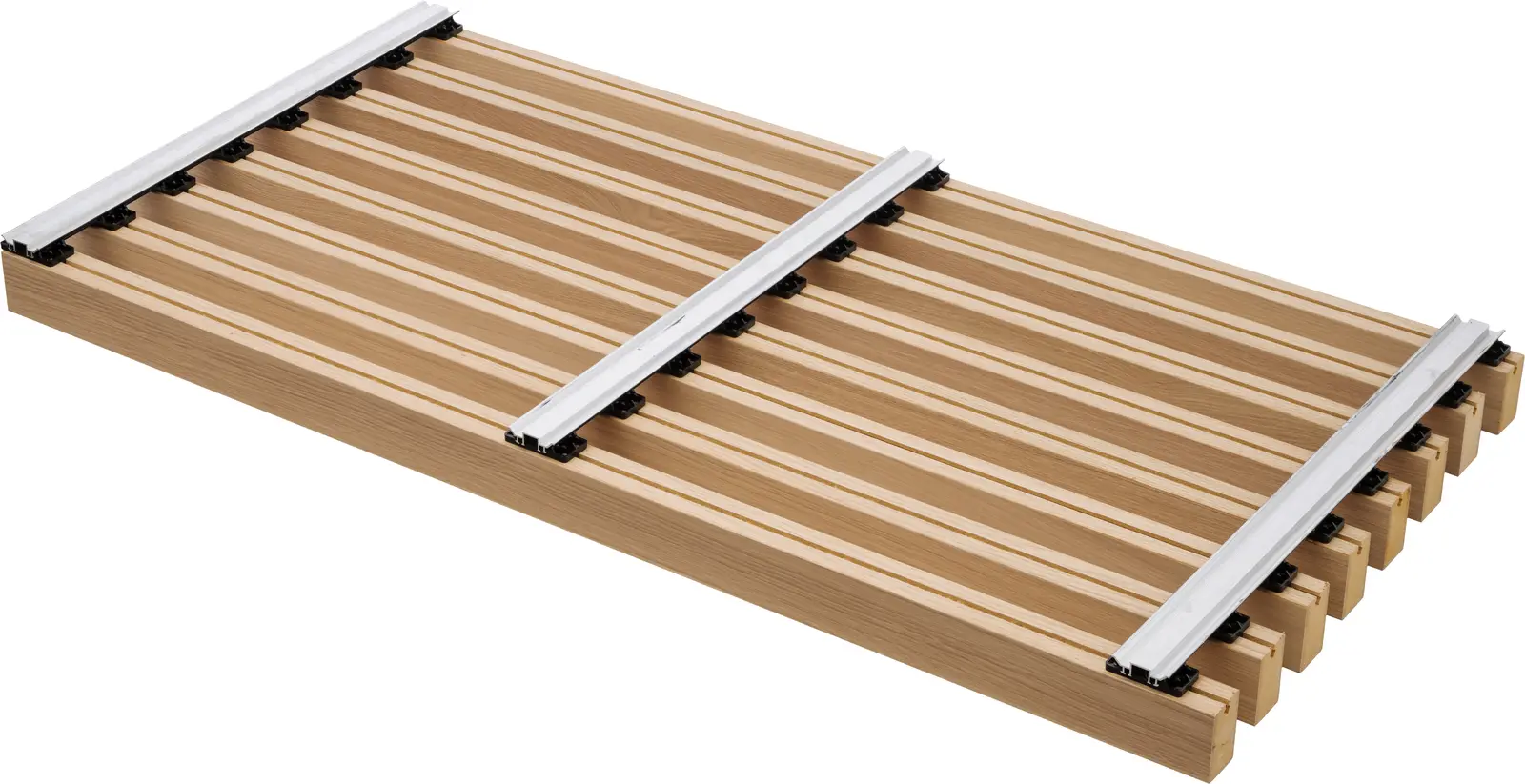 Ažūrinės pakabinamos lubos iš 40 mm pločio x 60 mm gylio tašelių, su 40 mm tarpu - Image 2